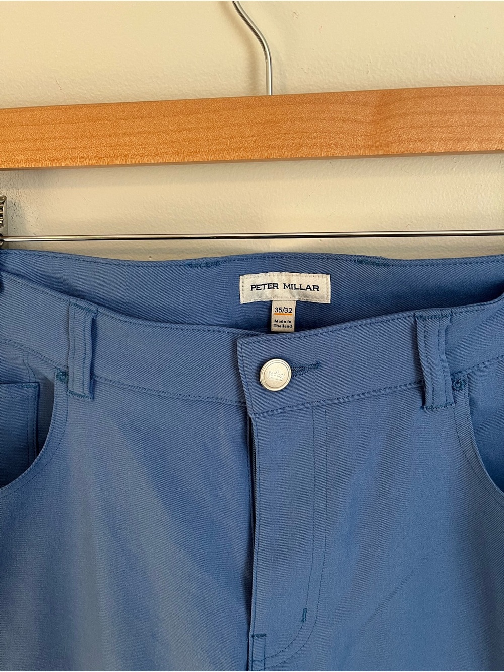 Peter Millar Blue eb66 5 Pocket Performance Pants 35x32 - Picture 3 of 5